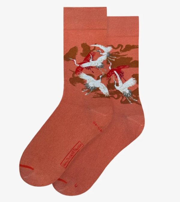 Calcetines Museumsox Haori of the Women in red and white cranes