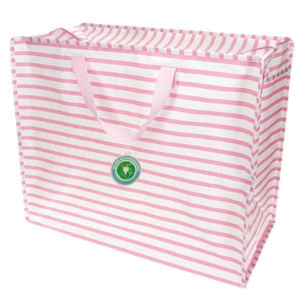 Bolsa de almacenaje rayas rosa