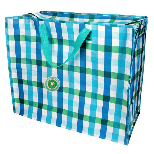 Bolsa de almacenaje cuadros azules