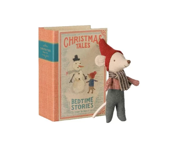 Ratón de Navidad, bebé en libro